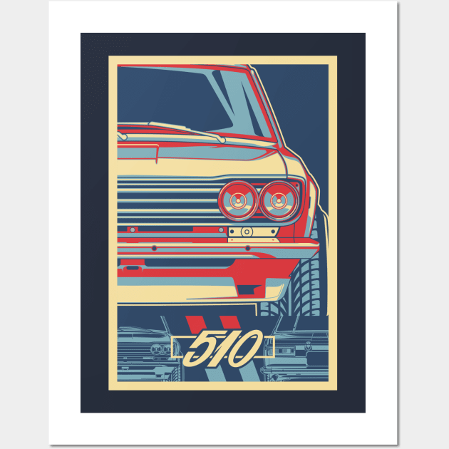 vintage datsun 510 Wall Art by don_kuma